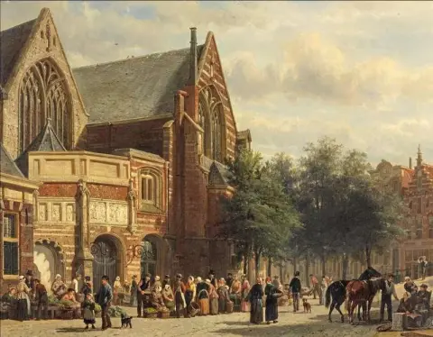 Ауде Керк, Амстердам, 1875 г.
