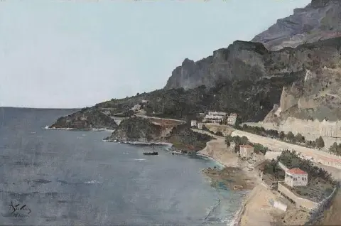 Cap D Ail Vue Prise De Palais Du Prince De Monaco