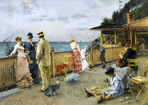 La Villa De Falaises A Sainte-adresse 1884
