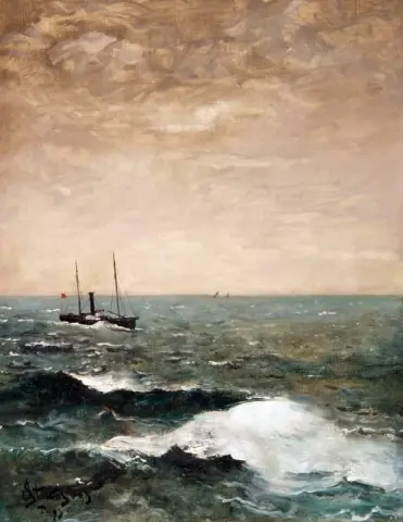 Marine With Steamer 1893