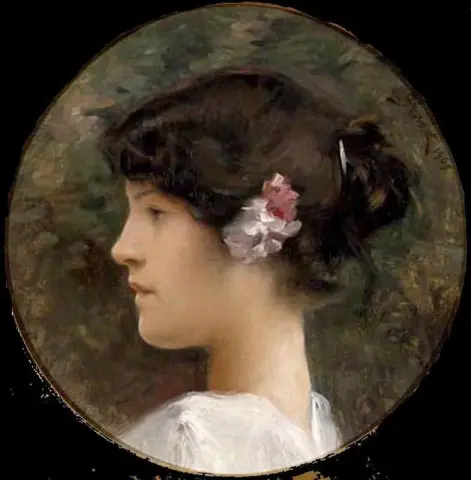 年轻女孩的侧面 1905