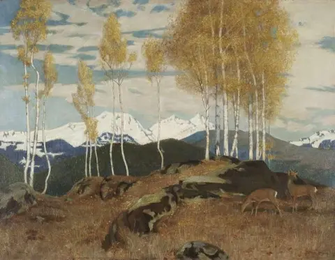 山中的秋天，约 1903 年