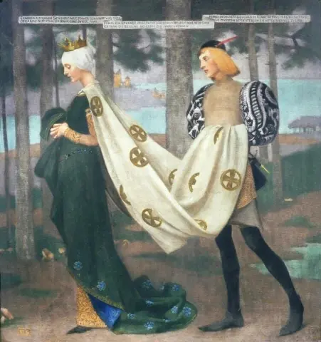 女王与侍从，约 1896 年
