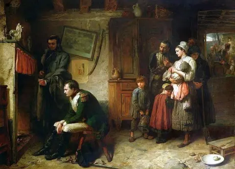 Op weg van Waterloo naar Parijs, 1863
