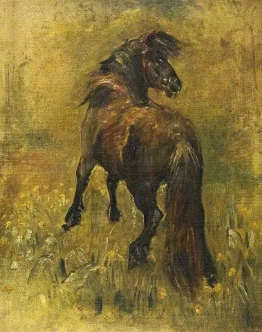 小马油画素描，约 1906 年