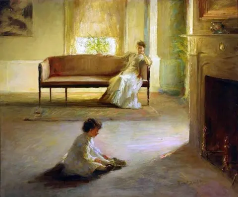 Interior With Mother And Child