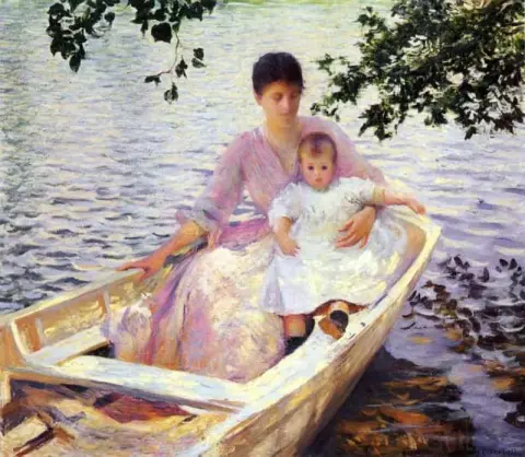 Mother And Child In A Boat 1892 1