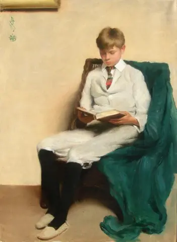 Portrait Of A Boy Reading 1913