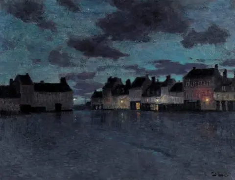 Mercado em Dieppe após uma tempestade em 1894
