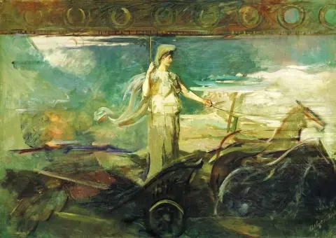 战车上的密涅瓦，约 1894 年
