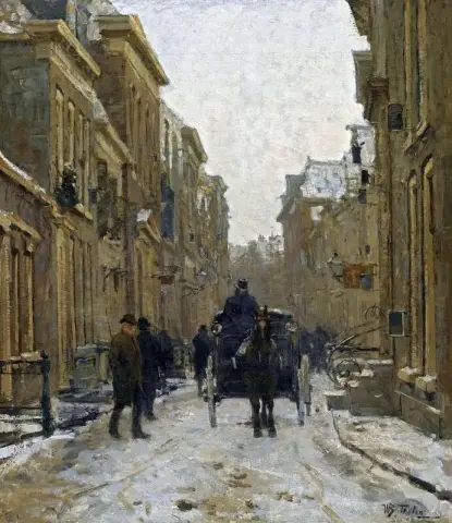 沃尔堡街道上的马车，1889 年