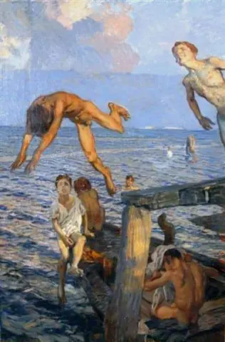 Bambini Al Bagno Il Tuffo 1906