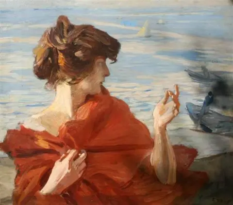 Chica en el muelle de Venecia