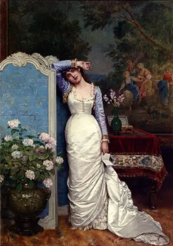 室内的年轻女子 1881