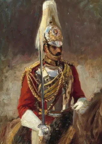 Henkivartijoiden upseeri Mounted Reviewssa 1898