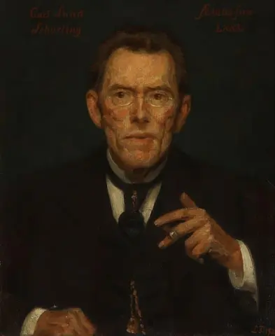 Carl Lund Scharling 1840 1920 80 岁肖像 1920