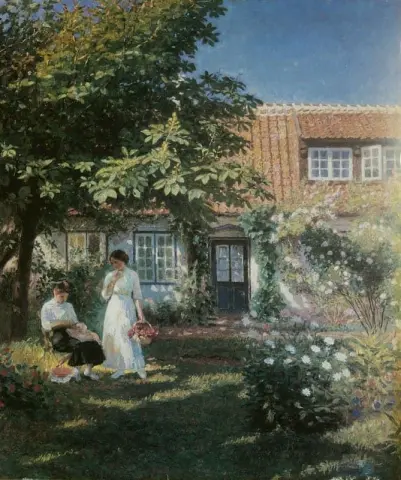 Summer Day In The Gardens Of Villa Dagminne Skagen