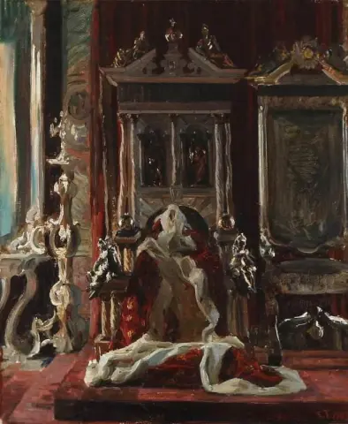 The Knights Hall At Rosenborg Castle With The Narwhal Tusk Throne 1909
