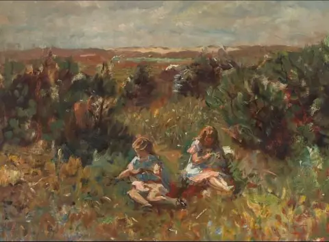 Two Children In A Plantation