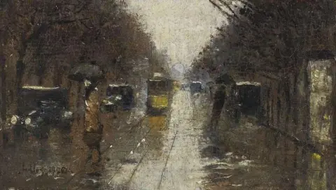 Stra Enszene Bei Regen برلين 1926