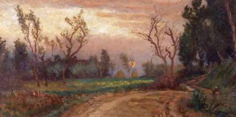 Near Villa Ansidei Perugia Sunet 1873-80s