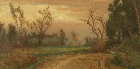 Near Villa Ansidei Perugia Sunset 1873-80