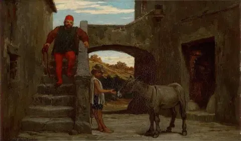 המשל של הטוחן בנו והחמור מס' 1 כ-1869