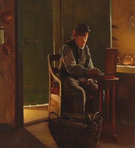 Interior com um homem 1921