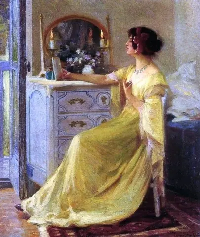 Бесси Поттер Вонно за туалетным столиком, 1912 год.
