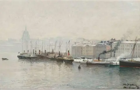 Skeppsbron 스톡홀름의 겨울 풍경