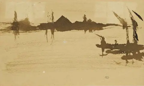 בטרסי ריץ' מביט מעבר לתמזה כ-1872-78