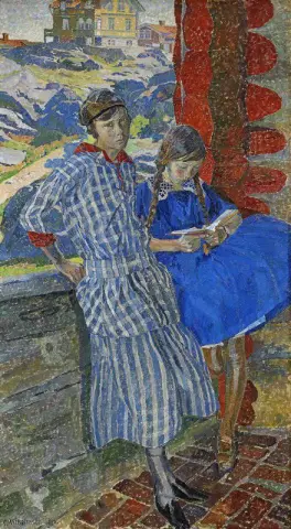 Flickor Pa Veranda - Fjortonaringar 1916
