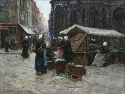 Рыночный день Дьепп 1899 г.