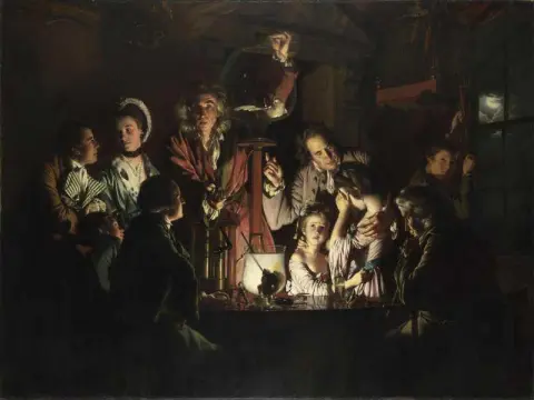 Ett experiment på en fågel i luftpumpen 1768