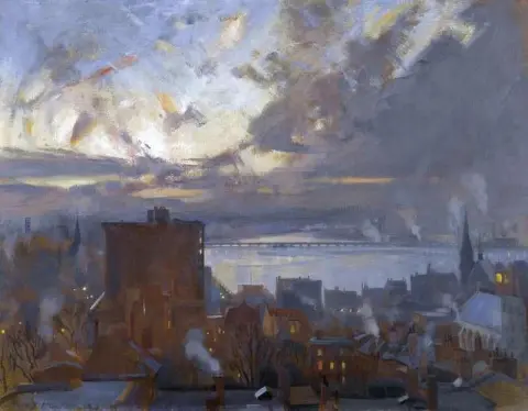 Down Beacon Hill vanuit Tudor Penthouse Boston 1910