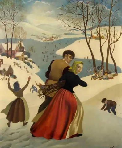 Figures In The Snow And Ice Skating