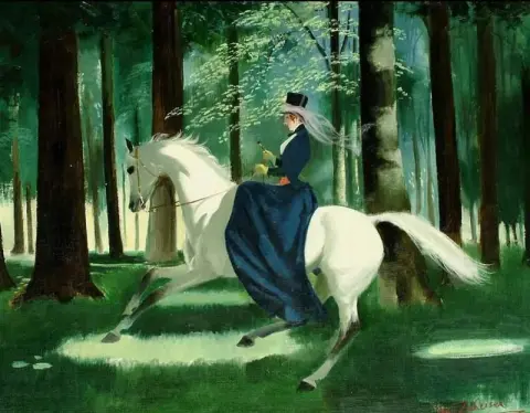 Lady On A White Horse