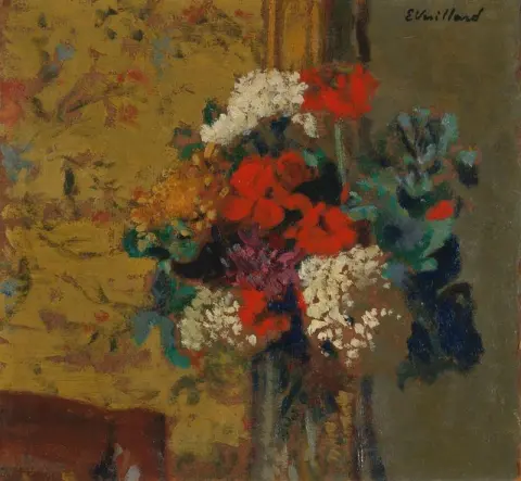 Geranios y bolas de nieve, c. 1910