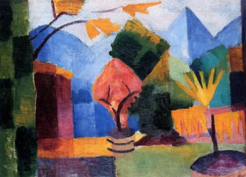 Garden On Lake Thun Garten Am Thuner See 1913