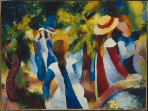Girl Under Trees 1914