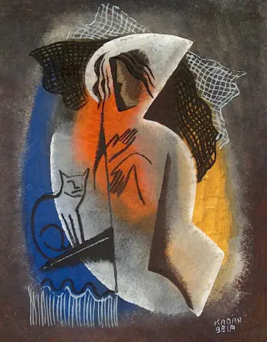 "Nainen kissan kanssa - 1924"
