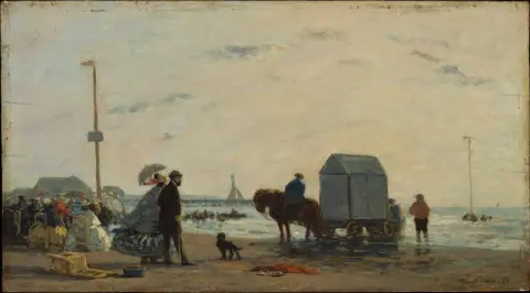 At the beach in Trouville - 1863