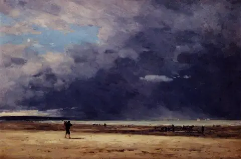 Deauville at low tide - 1863