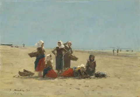 Women on the beach at Berck - 1881