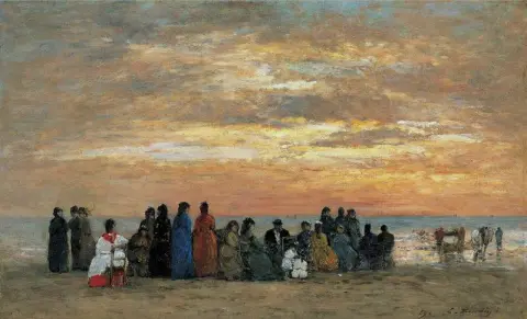 Figures at Trouville beach - 1869