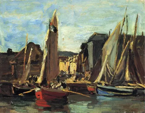 The entrance to the port of Honfleur - 1865