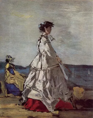 Princess Pauline Metternich at the beach - 1865