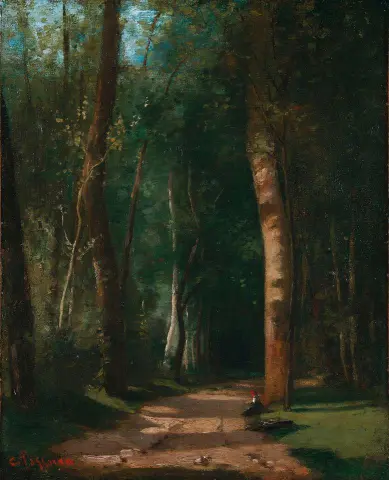 Allee Dans Une Foret - Estrada em uma floresta 1859