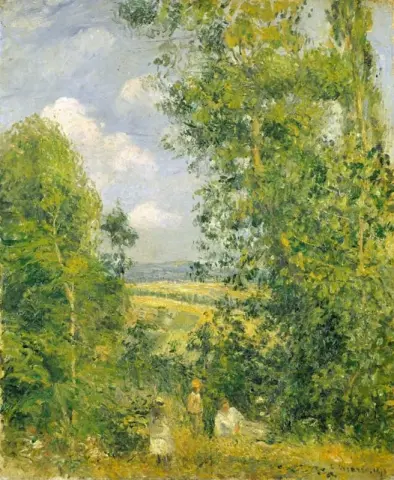 Descansando na floresta em Pontoise, 1878