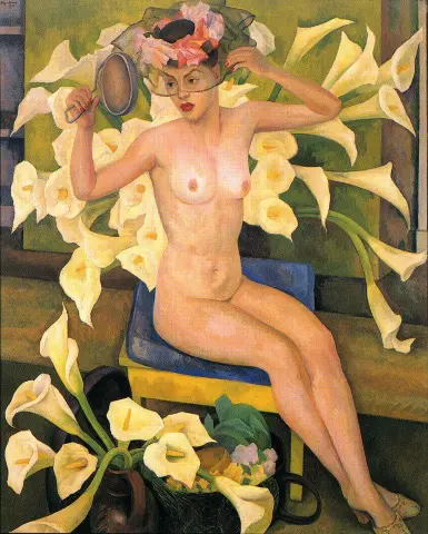 Nude With Flowers